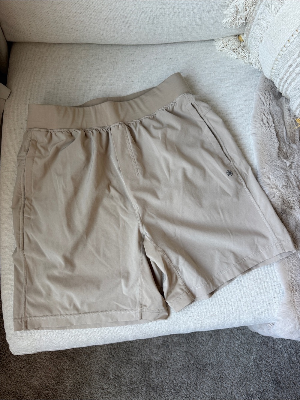 GAIAM Men's Athletic Shorts in Beige
